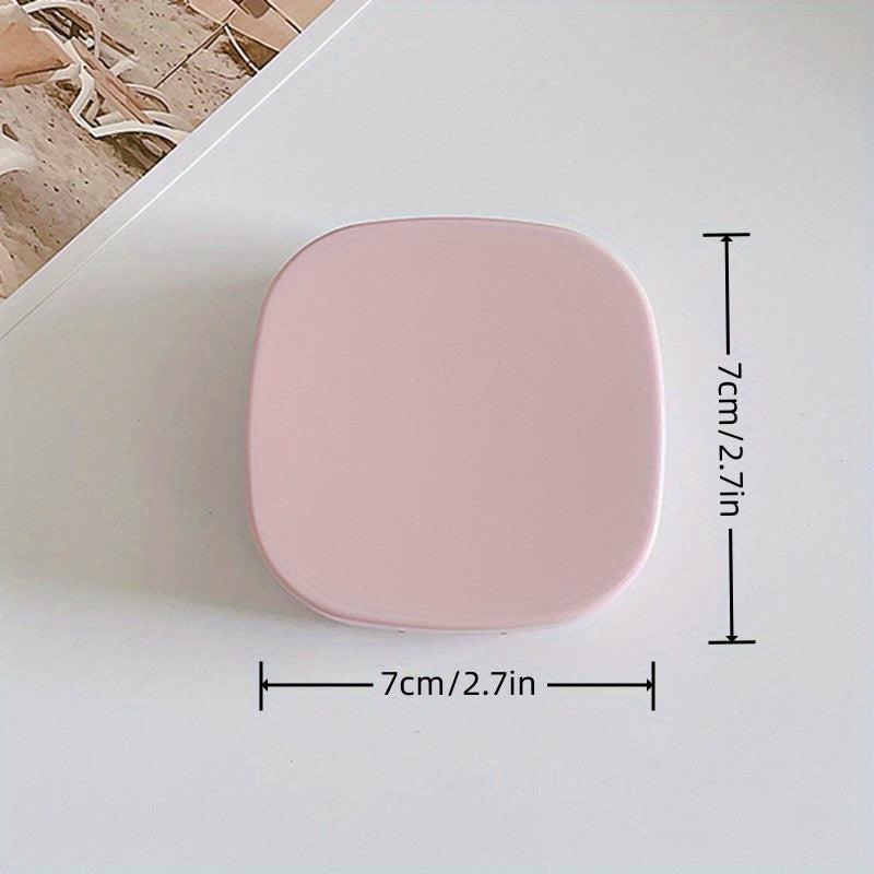 Compact Lens Case with Mirror - Plastic Lens Companion Case