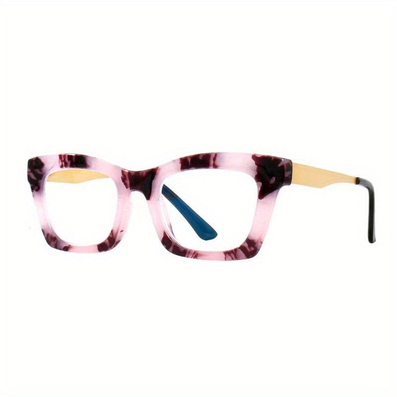 1pc Mixed Metal Feet Unisex Reading Glasses With Cloth And Case