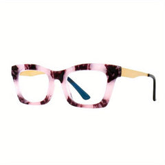 1pc Mixed Metal Feet Unisex Reading Glasses With Cloth And Case