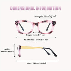 1pc Mixed Metal Feet Unisex Reading Glasses With Cloth And Case