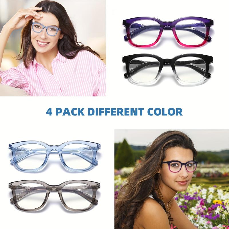 4Pack Women's Anti-Glare Computer Glasses UV Protection