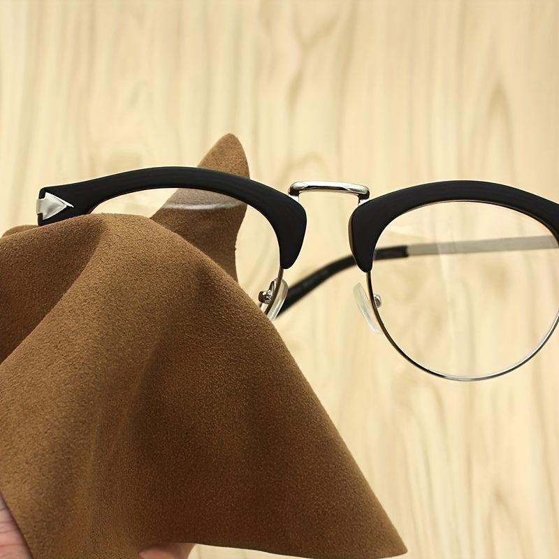 5pcs Brown Cleaning Cloth for Glasses & Electronics