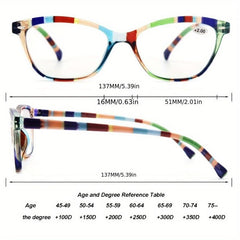 4pk Women's Cat's Eye Reading Glasses with Rivet Detailing