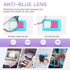 Women's Cat Eye Reading Glasses Spring Hinge Light Blocking