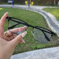 Retro Men's Eyebrows Blocking Glasses Funky Glasses Comfortable Wear