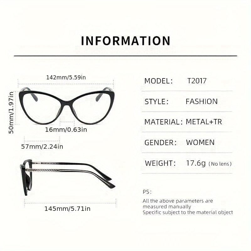 Retro Cat Eye Reading Glasses with Spring Hinges for Women