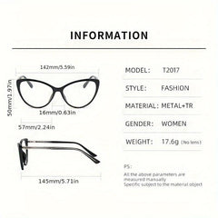 Retro Cat Eye Reading Glasses with Spring Hinges for Women