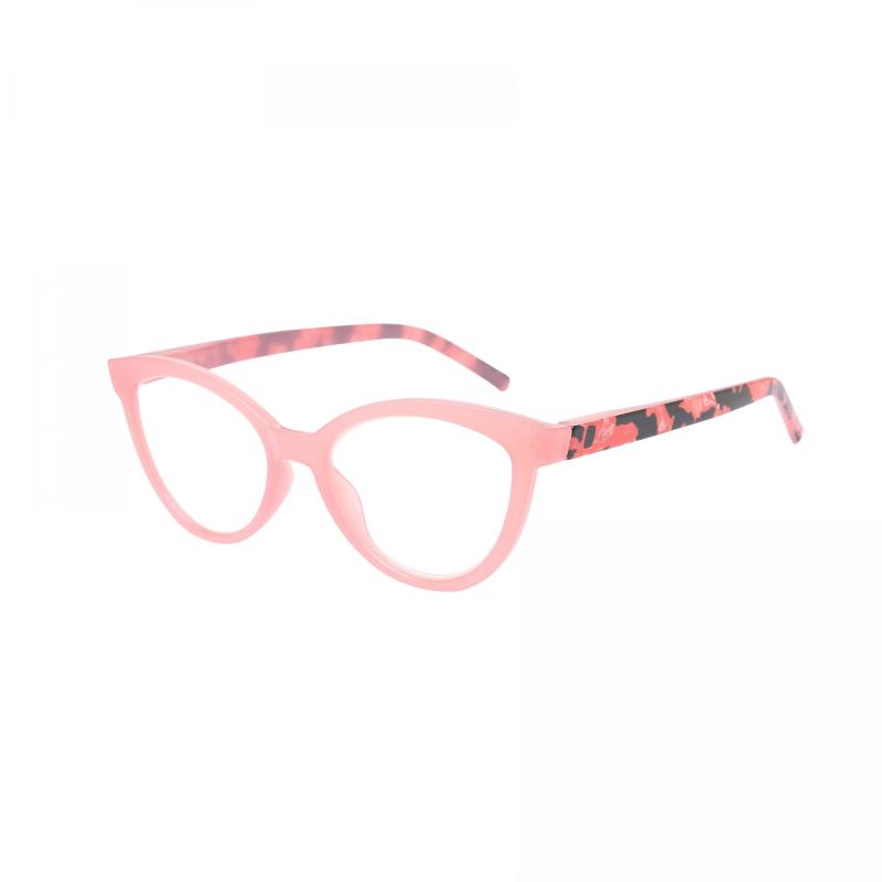 Cat Eye Reading Glasses Crystal Lens Spring Hinges Pattern for Women