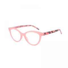 Cat Eye Reading Glasses Crystal Lens Spring Hinges Pattern for Women