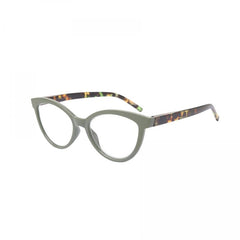 Cat Eye Reading Glasses Crystal Lens Spring Hinges Pattern for Women