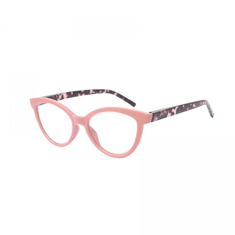 Cat Eye Reading Glasses Crystal Lens Spring Hinges Pattern for Women