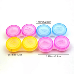 2pcs Colorful Lens Case Bulk Eye Lense Box Holder Container Storage Travel Kit