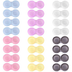 2pcs Colorful Lens Case Bulk Eye Lense Box Holder Container Storage Travel Kit