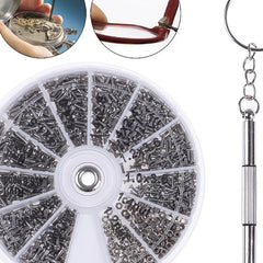 Glasses Repair Kit 12 Screws Nuts M1 M1.2 M1.4 M1.6 for Watches Glasses