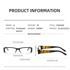 PC Squared Full Rim Frame Presbyopia Eyeglasses Reading Glasses