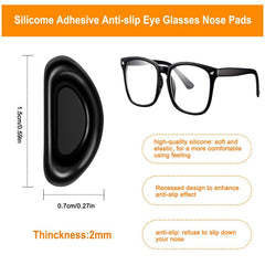 25 Pairs Soft Silicone Nose Pads for Glasses Anti Slip Cushions Men Women