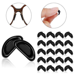 25 Pairs Soft Silicone Nose Pads for Glasses Anti Slip Cushions Men Women