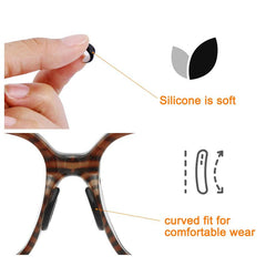 25 Pairs Soft Silicone Nose Pads for Glasses Anti Slip Cushions Men Women