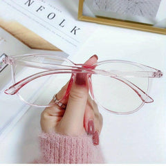 Transparent Computer Glasses Frame Anti Light Round Eyewear