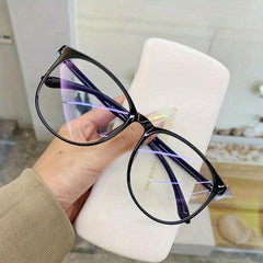 Transparent Computer Glasses Frame Anti Light Round Eyewear