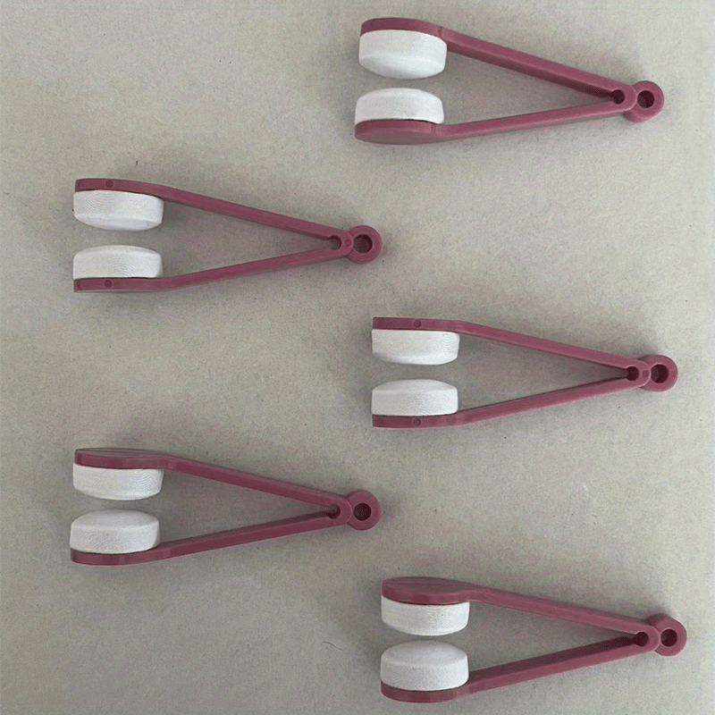 5pcs Portable Glasses Cleaner Clip Double-sided Wipe Cleaner Tool
