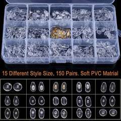 150 Pairs Daily Unisex Sunglasses Sport Ultra Soft PVC Eyeglass Nose Pads