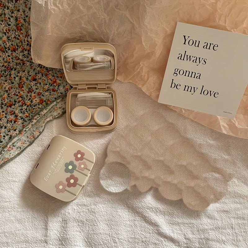 Portable Girly Heart Lens Storage Box