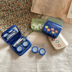 Portable Girly Heart Lens Storage Box
