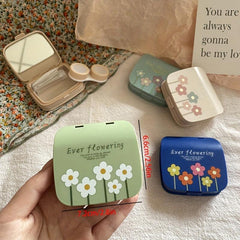 Portable Girly Heart Lens Storage Box