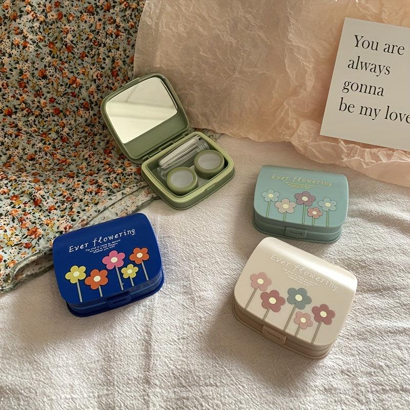 Portable Girly Heart Lens Storage Box