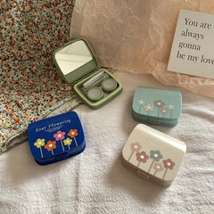 Portable Girly Heart Lens Storage Box
