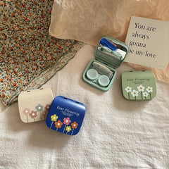 Portable Girly Heart Lens Storage Box