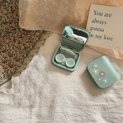 Portable Girly Heart Lens Storage Box
