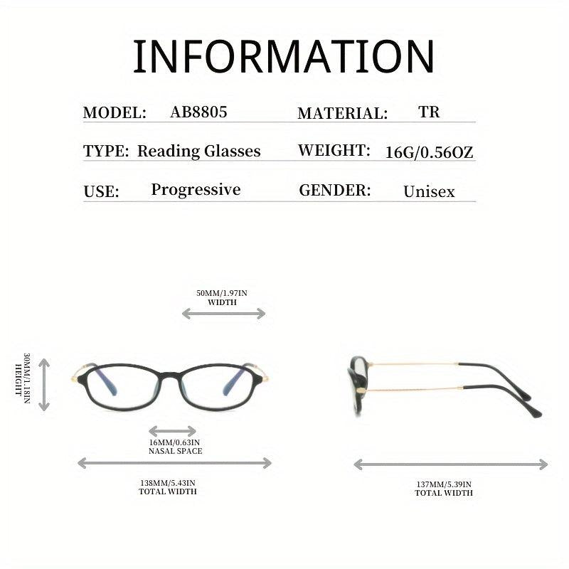 Presbyopia Corrective Oval Frame Reading Glasses +1.0 to +4.0