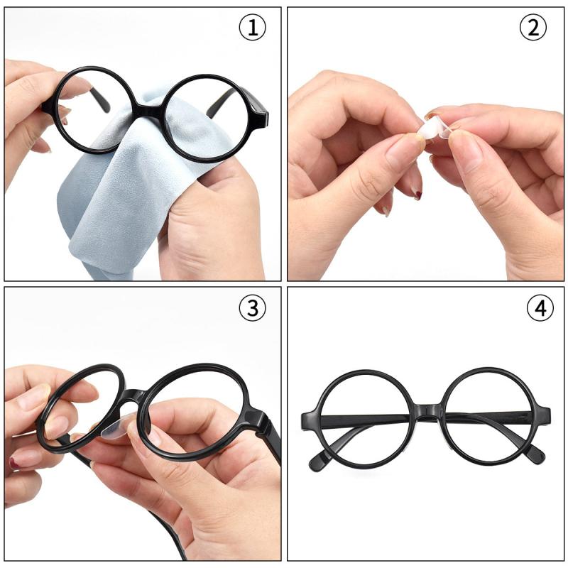 20 Pairs D Shape Silicone Nose Pads for Glasses