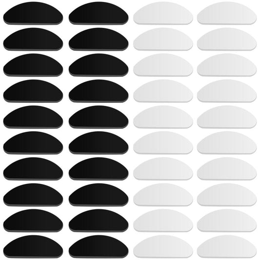20 Pairs D Shape Silicone Nose Pads for Glasses