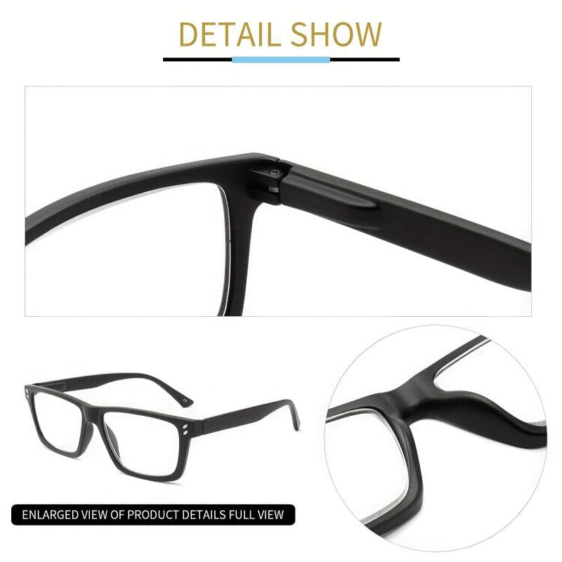 4Pack Light Blocking Reading Glasses Large Frames Spring Hinges