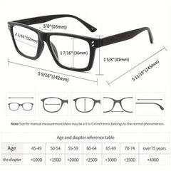 4Pack Light Blocking Reading Glasses Large Frames Spring Hinges