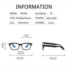Light Blocking Presbyopia Unisex Eyeglasses 1.0-4.0 Reading Glasses