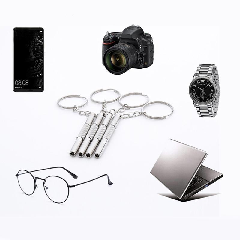 3-in-1 Eyeglass Screwdriver Sunglass Repair Kit with Keychain