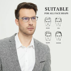 3Pack Metal Reading Glasses For Men Holiday Gift