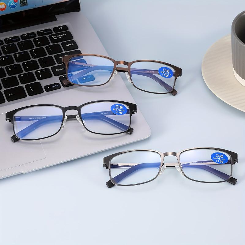3Pack Metal Reading Glasses For Men Holiday Gift