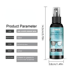2pcs 100ML Glass Cleaner Lens Sunglasses Eyeglass Cleaning Spray Bottle