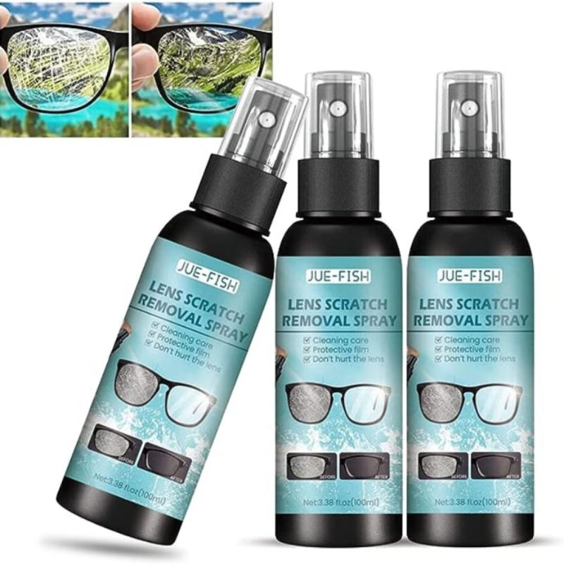2pcs 100ML Glass Cleaner Lens Sunglasses Eyeglass Cleaning Spray Bottle