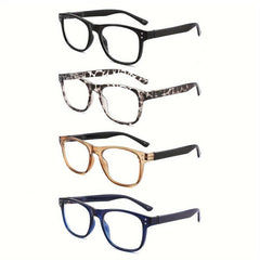 4pcs Spring Hinges Reading Glasses Men Women Funky Glasses