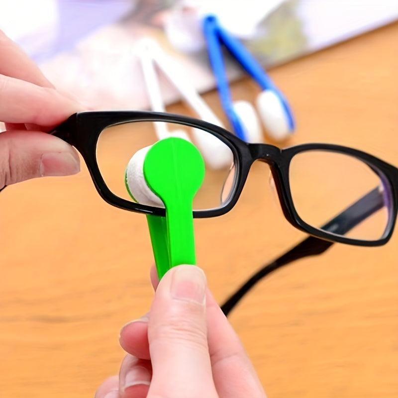 2pcs Glasses Cleaning Brush Microfiber Eyeglass Cleaner Wipes