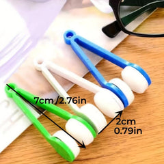 2pcs Glasses Cleaning Brush Microfiber Eyeglass Cleaner Wipes
