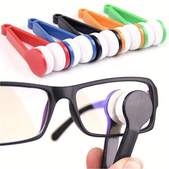 2pcs Glasses Cleaning Brush Microfiber Eyeglass Cleaner Wipes
