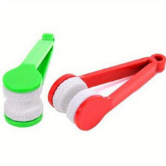 2pcs Glasses Cleaning Brush Microfiber Eyeglass Cleaner Wipes