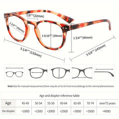 4pcs Women's Reading Glasses with Spring Hinge